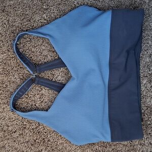 ZYIA Blue and Black Sports Bra Size S Racer Back